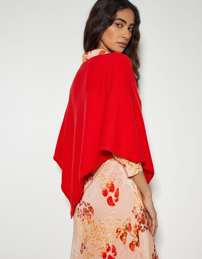 Carly Poncho, Red (RED), large