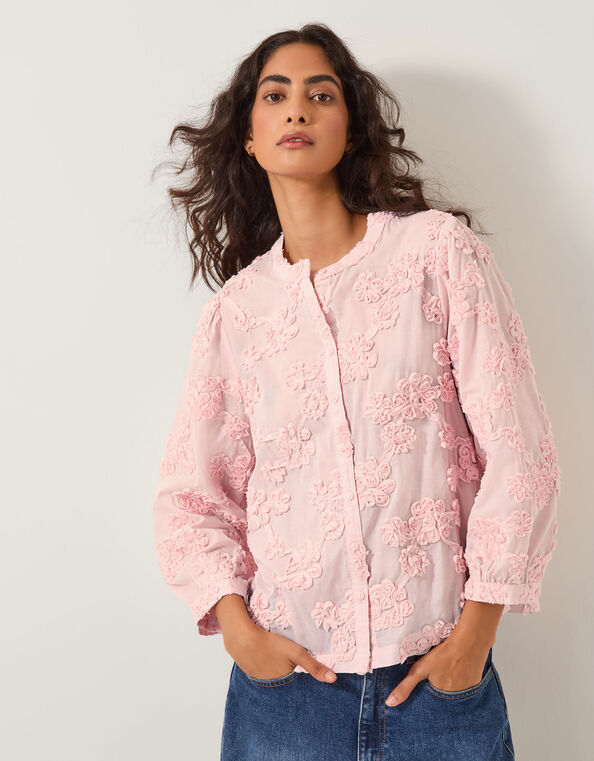 Blair Floral Appliqu&eacute; Blouse, Pink (BLUSH), large