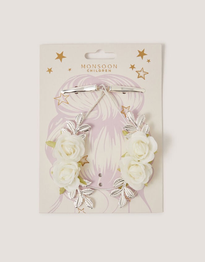 Bridesmaid Flower Garland Hair Clip, , large