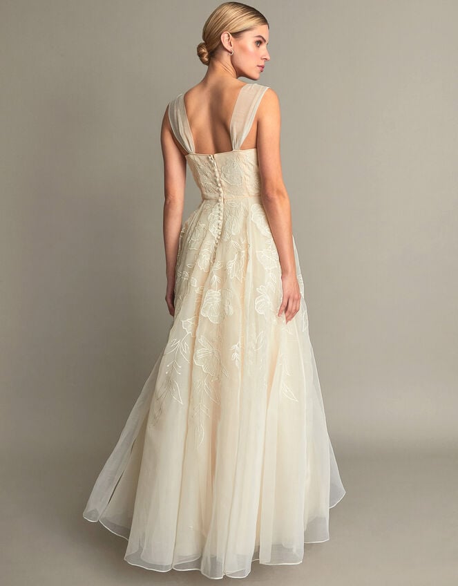 Rose Organza Maxi Wedding Dress, Ivory (IVORY), large
