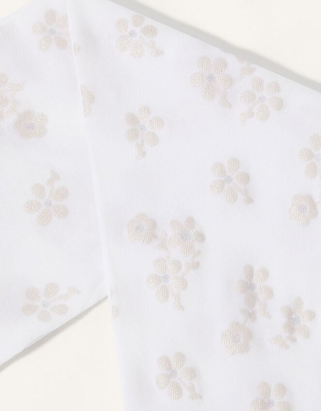 Baby Floral Print Tights, Pink (PINK), large