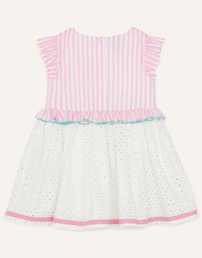 Baby Dancing Mice Stripe Bodice Dress, Pink (PINK), large