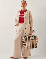 Frida Wide-Leg Trousers, Natural (NATURAL), large