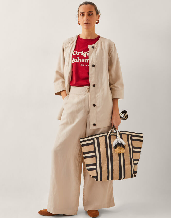 Frida Wide-Leg Trousers, Natural (NATURAL), large