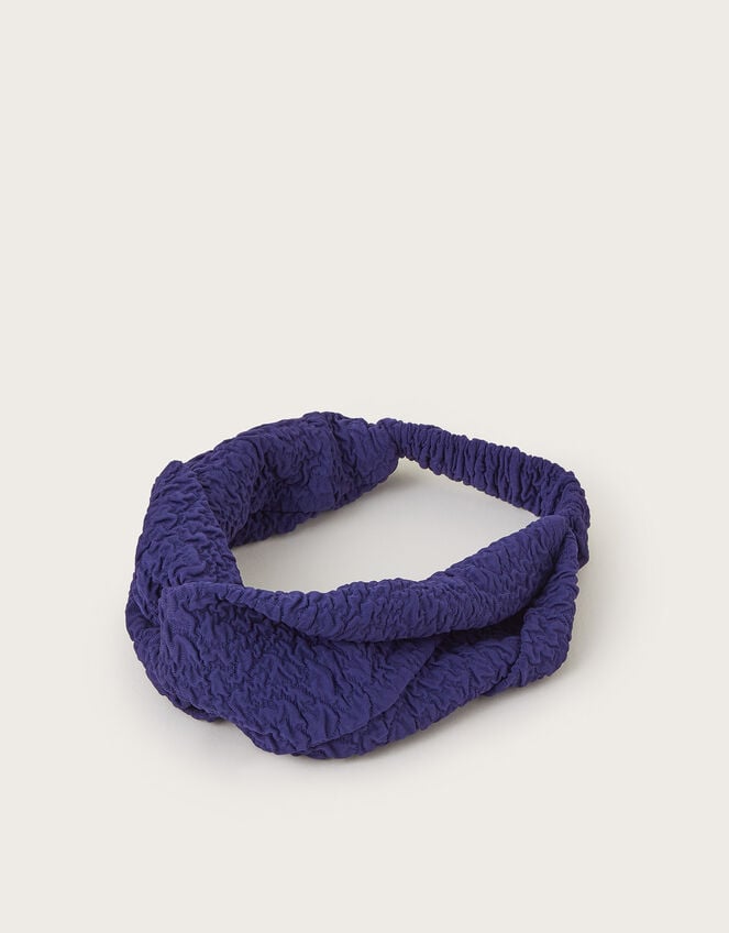 Kyla Crinkle Headband, Blue (NAVY), large