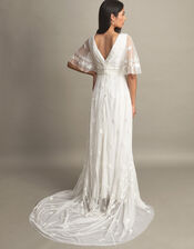 Julita Embroidered Maxi Wedding Dress, Ivory (IVORY), large
