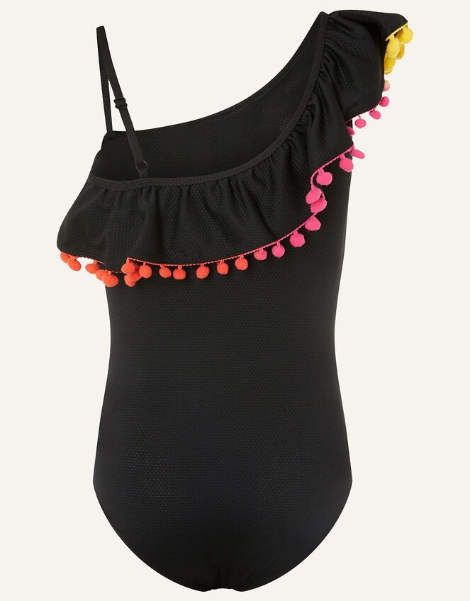 Pom-Pom Swimsuit , Black (BLACK), large