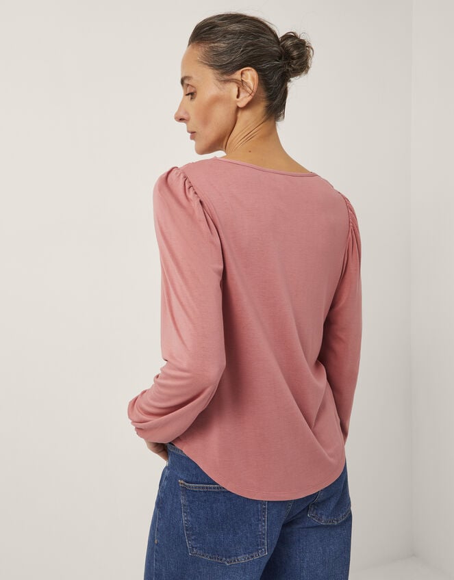 Lisa Embroidered Lace Blouse, Pink (PINK), large
