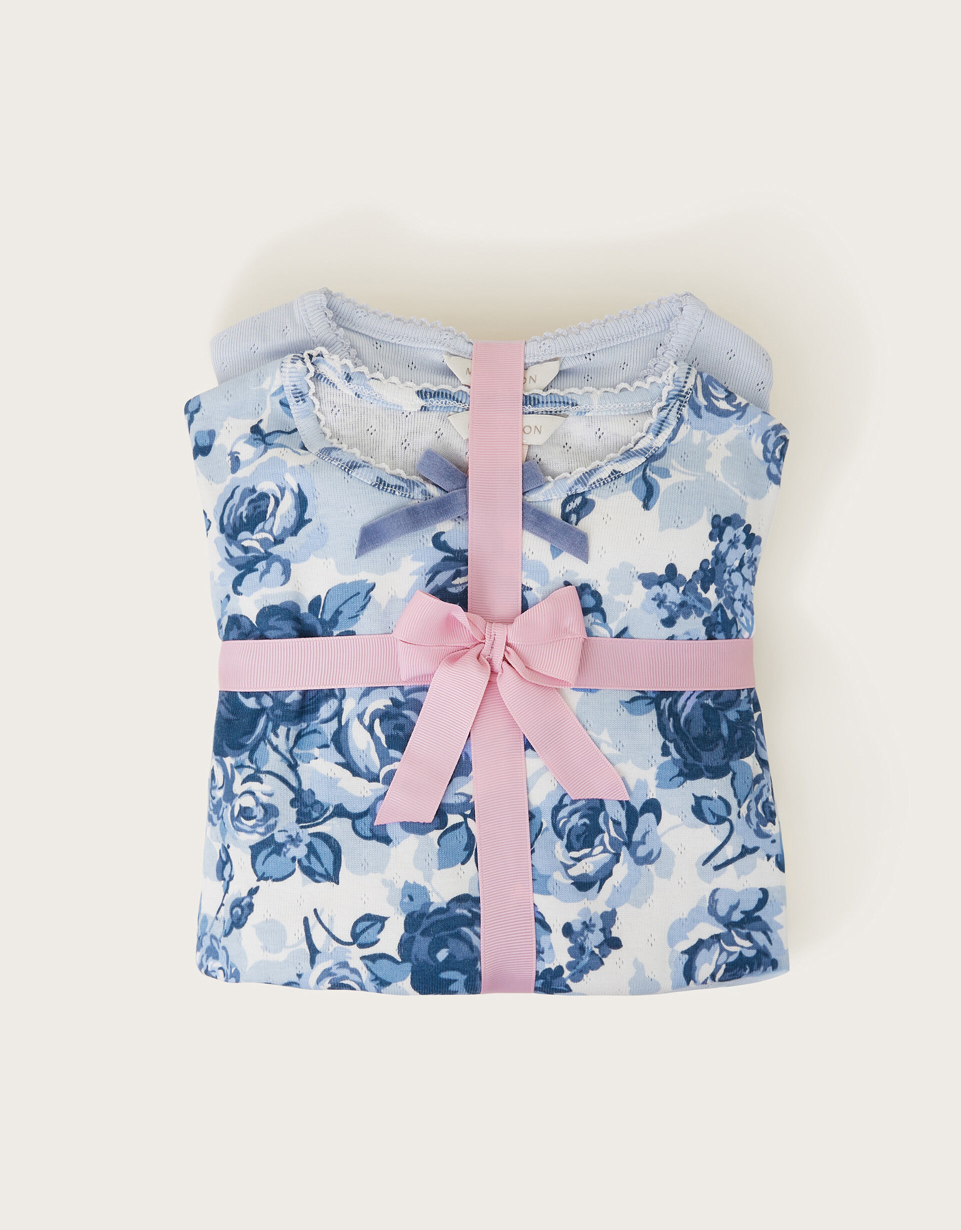 2 Pack Pointelle Pyjama Set Blue