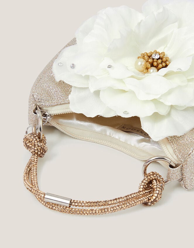 Oversized Flower Scoop Bag, Gold (GOLD), large