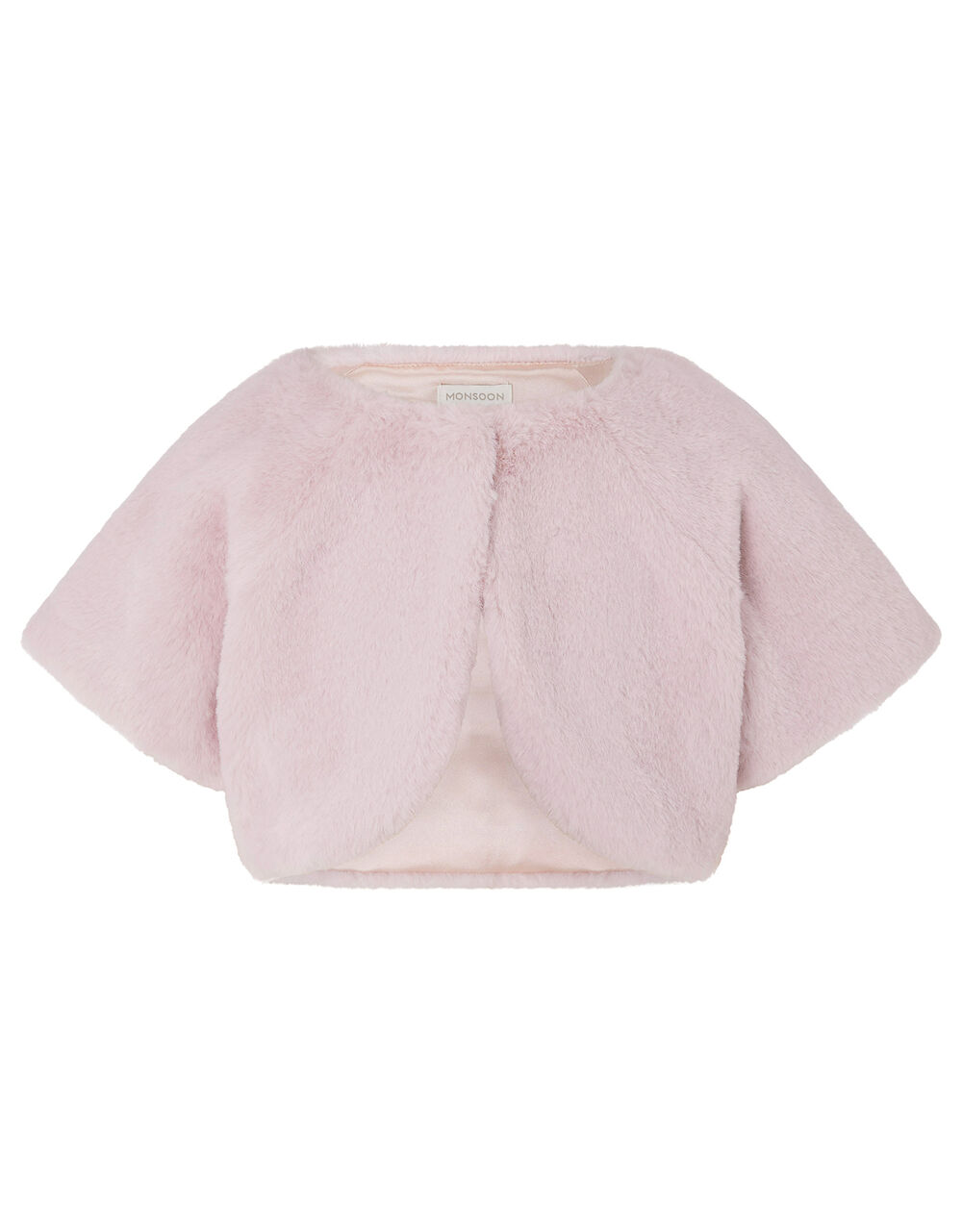 Faux Fur Shrug Pink Girls' Cardigans Monsoon UK.