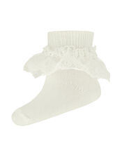 Baby Olivia Lace Socks, Ivory (IVORY), large