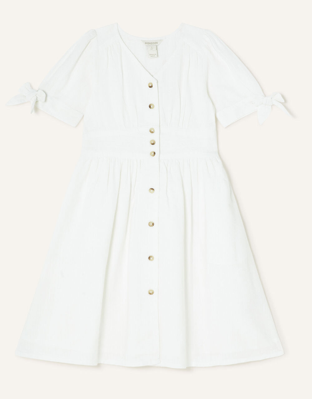 Children Girls 3-12yrs | MINI ME Dolly Dobby Stripe Short Dress White - HV66764