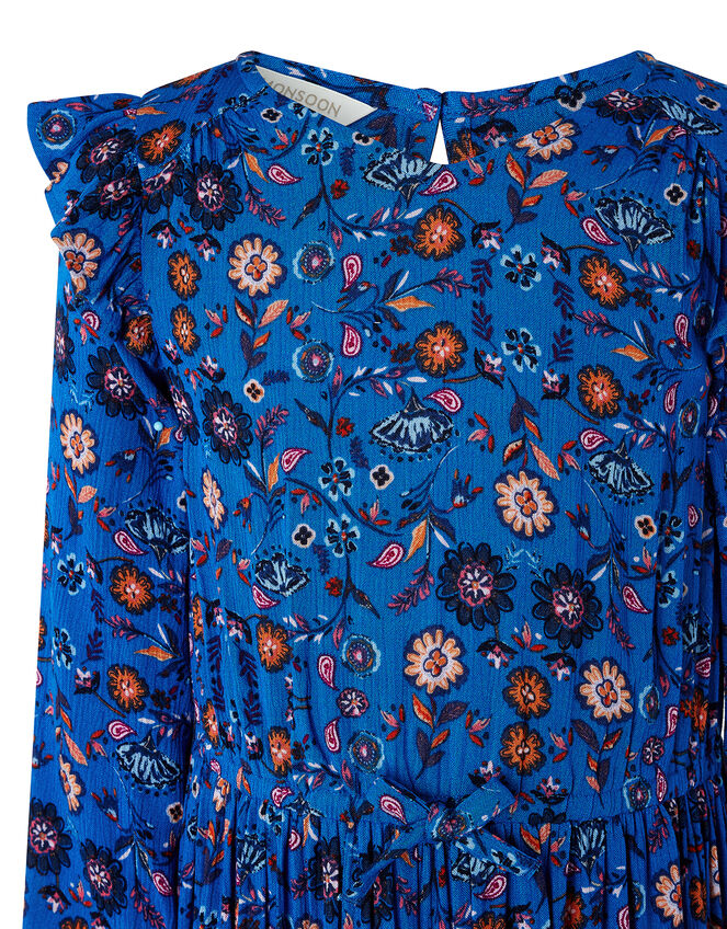 Mini Me Willow Floral Dress, Blue (BLUE), large