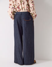 Easy Jayla Wide Leg Denim Trousers, Blue (NAVY), large