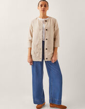 Dana Button Through Jacket, Natural (NATURAL), large