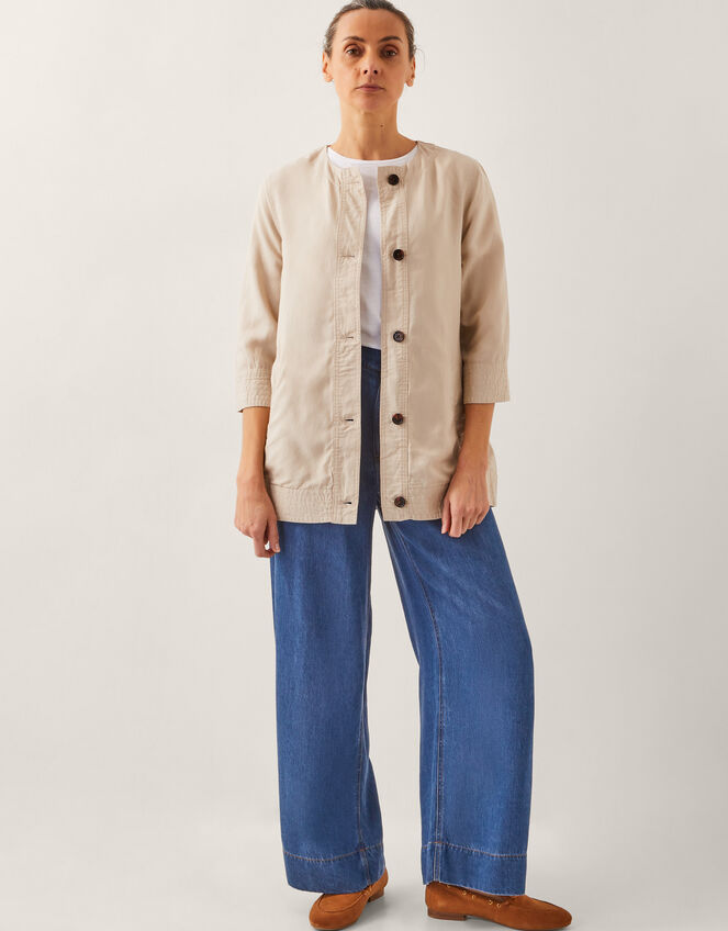 Dana Button Through Jacket, Natural (NATURAL), large