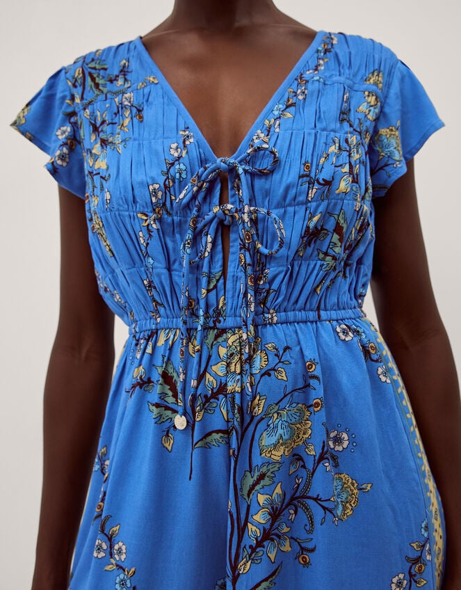 Amiee Floral Culotte Jumpsuit, Blue (BLUE), large