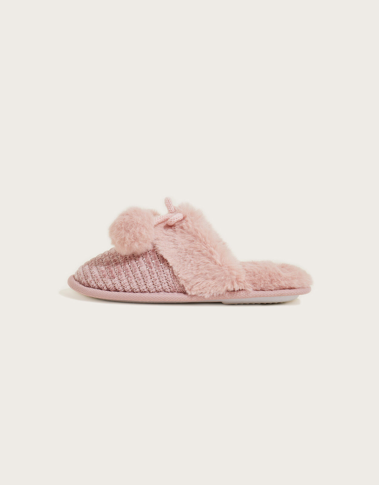 Pink pom pom hotsell slippers