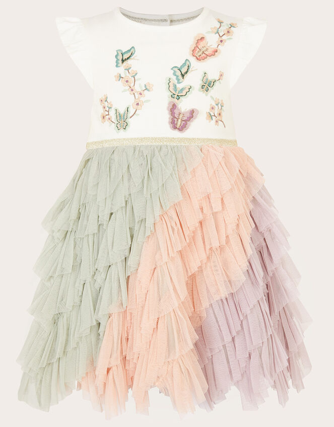 Baby Butterfly Ruffle Disco Dress, Multi (MULTI), large