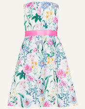 Jasmine Floral Scuba Dress, Ivory (IVORY), large