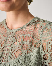 Monica Lace Bridesmaid Dress, Green (PALE GREEN), large