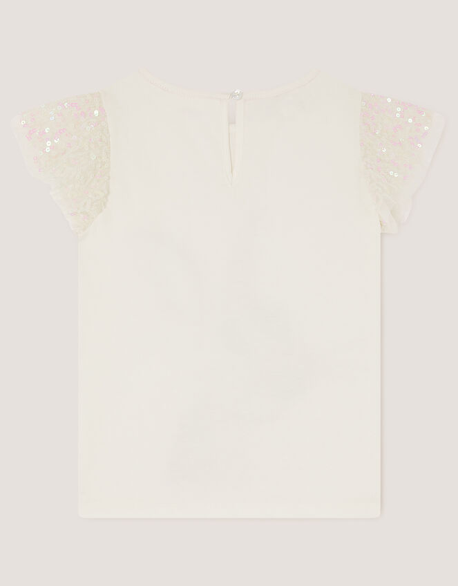Sequin Bunny T-Shirt, Ivory (IVORY), large