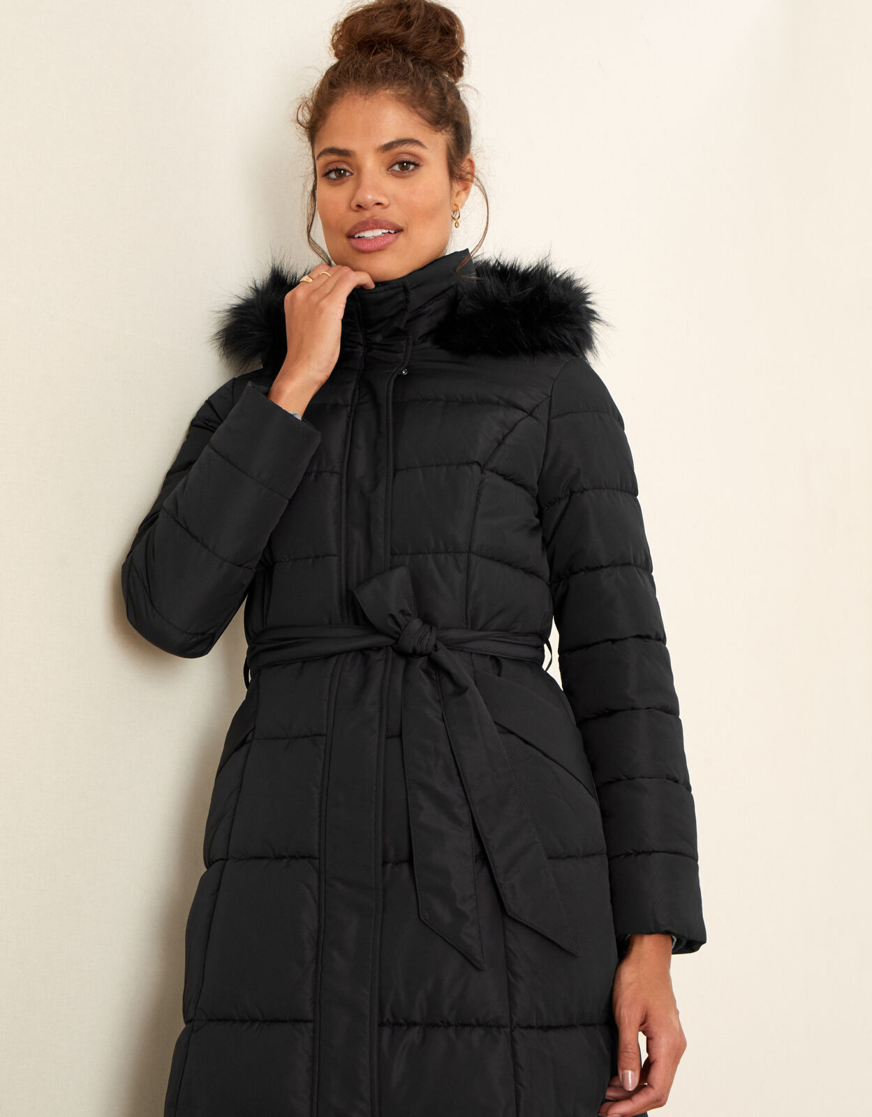 black padded parka