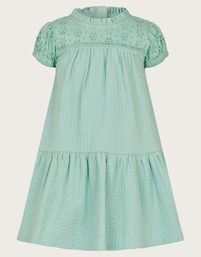 Baby Broderie Dress, Blue (AQUA), large