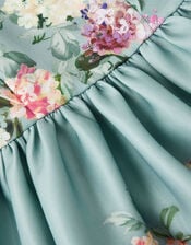 Cassie Floral Print Ruffle Dress, Green (SAGE), large