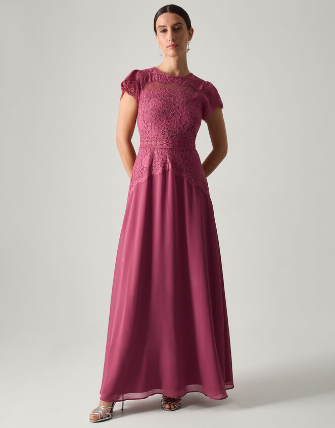 Monike Short Sleeve Lace Bridesmaid Dress