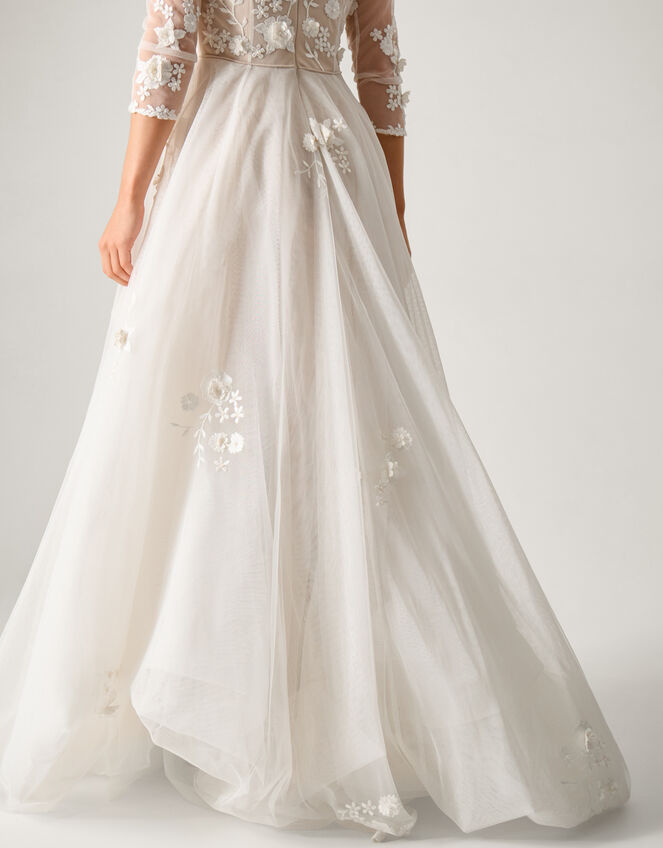 Lucy Embroidered Floral Maxi Wedding Dress Ivory
