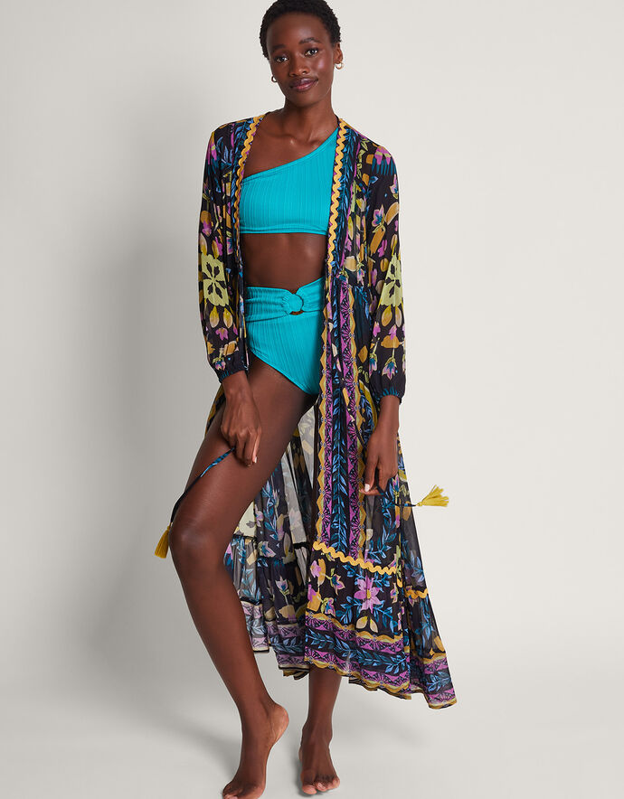 Coral Button Kaftan