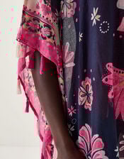 Abbie Floral Print Mini Kaftan, , large