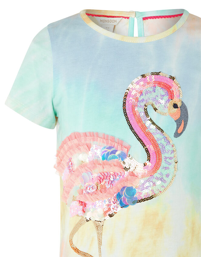 Freida Sequin Flamingo Tie-Dye T-shirt, Multi (MULTI), large