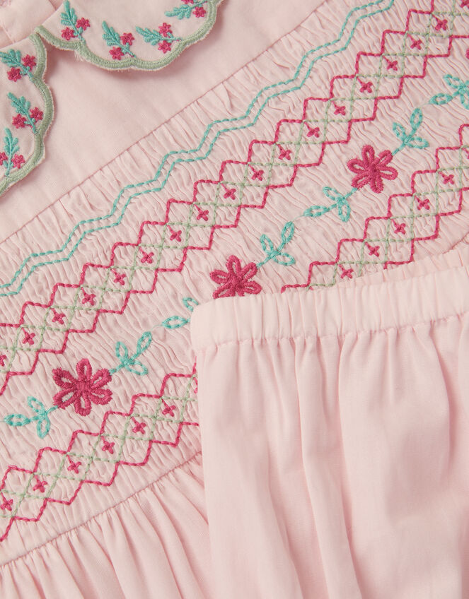 Baby Smocked Dress & Knickers Set, Pink (PINK), large
