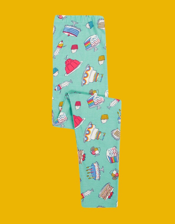 Frugi Libby Printed Leggings, Green (GREEN), large