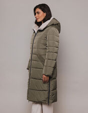 Rino and Pelle Longline Padded Coat, Green (KHAKI), large