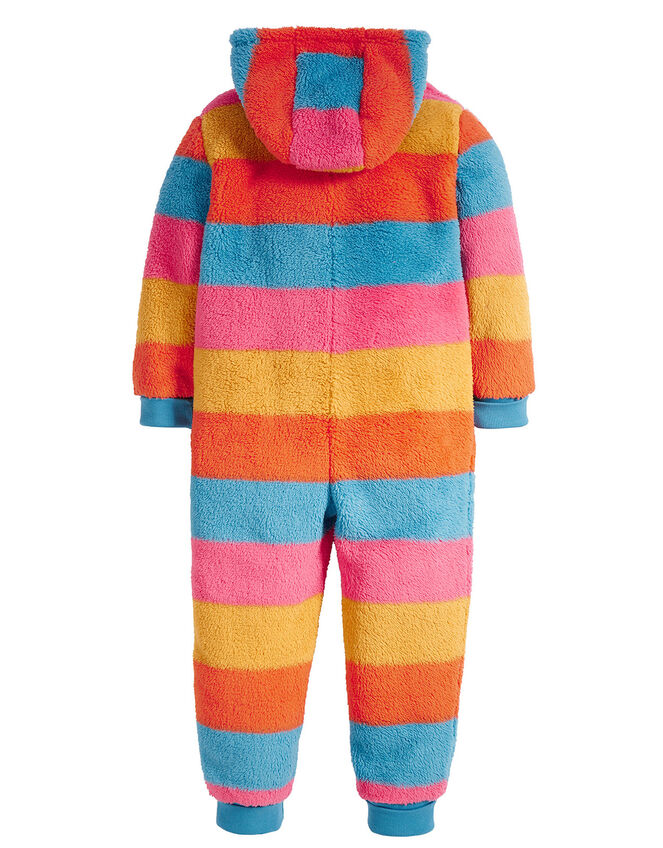 Frugi Big Ted Fleece Snuggle Suit, Multi (MULTI), large
