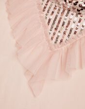 Ruffle Sequin T-Shirt, Pink (PINK), large