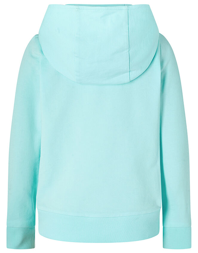 Dana Embellished Flamingo Hoody, Blue (TURQUOISE), large