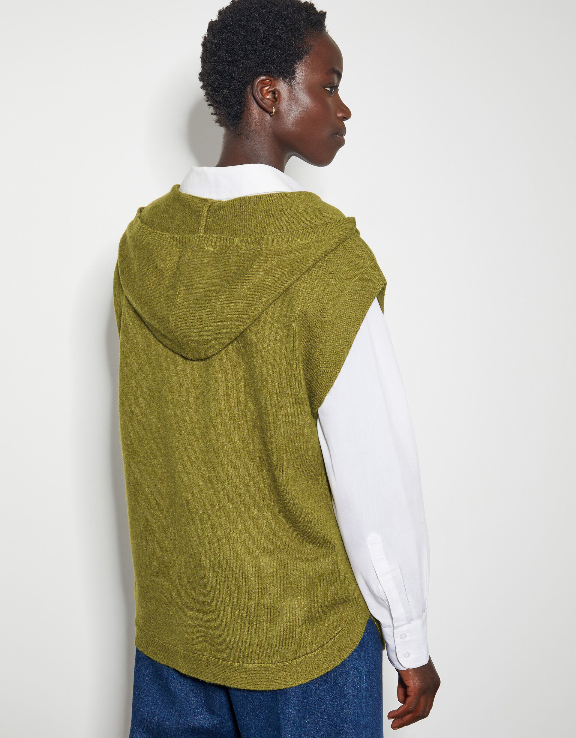 Hooded v neck sweater clearance