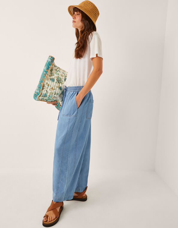 Jade Lightweight Barrel Jeans, Blue (DENIM BLUE), large