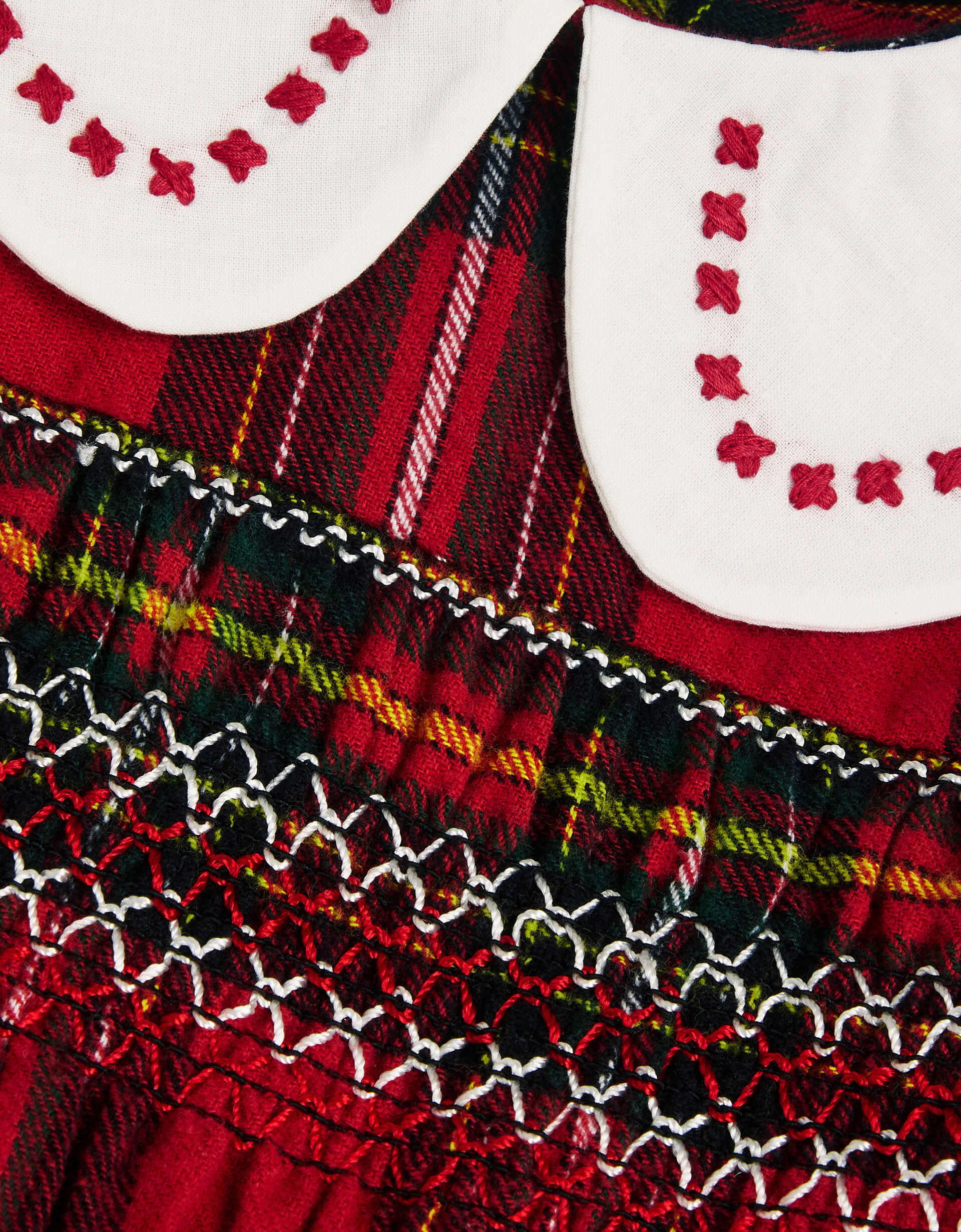 Baby Long Sleeve Tartan Dress Red