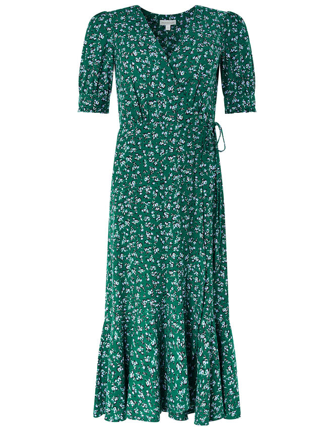 Fagen Ditsy Print Midi Dress, Green (GREEN), large