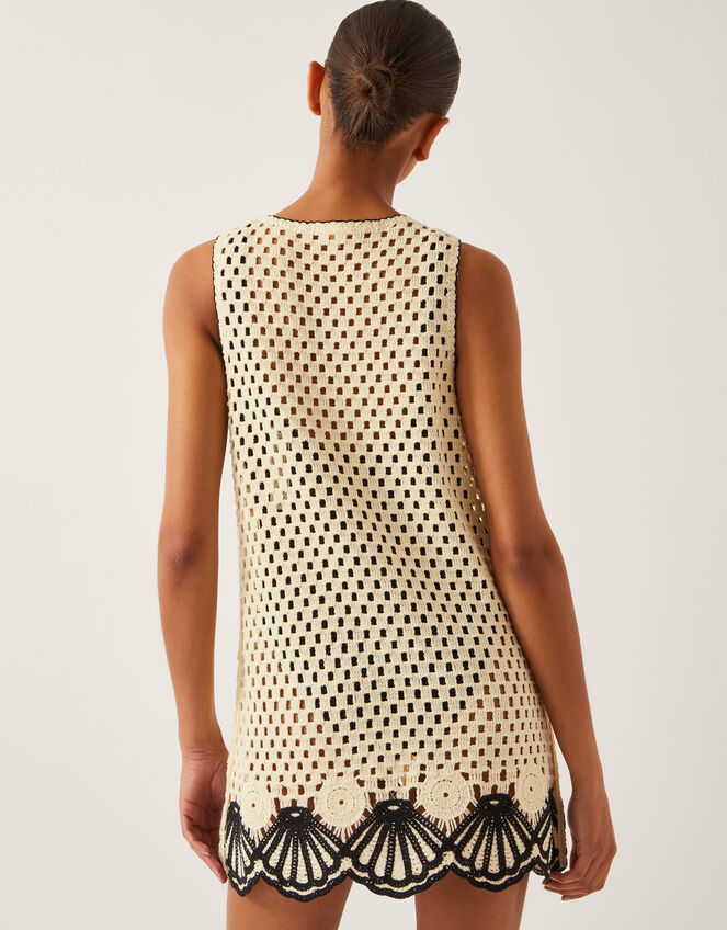 Nicole Knitted Tunic Beach Dress, Ivory (IVORY), large