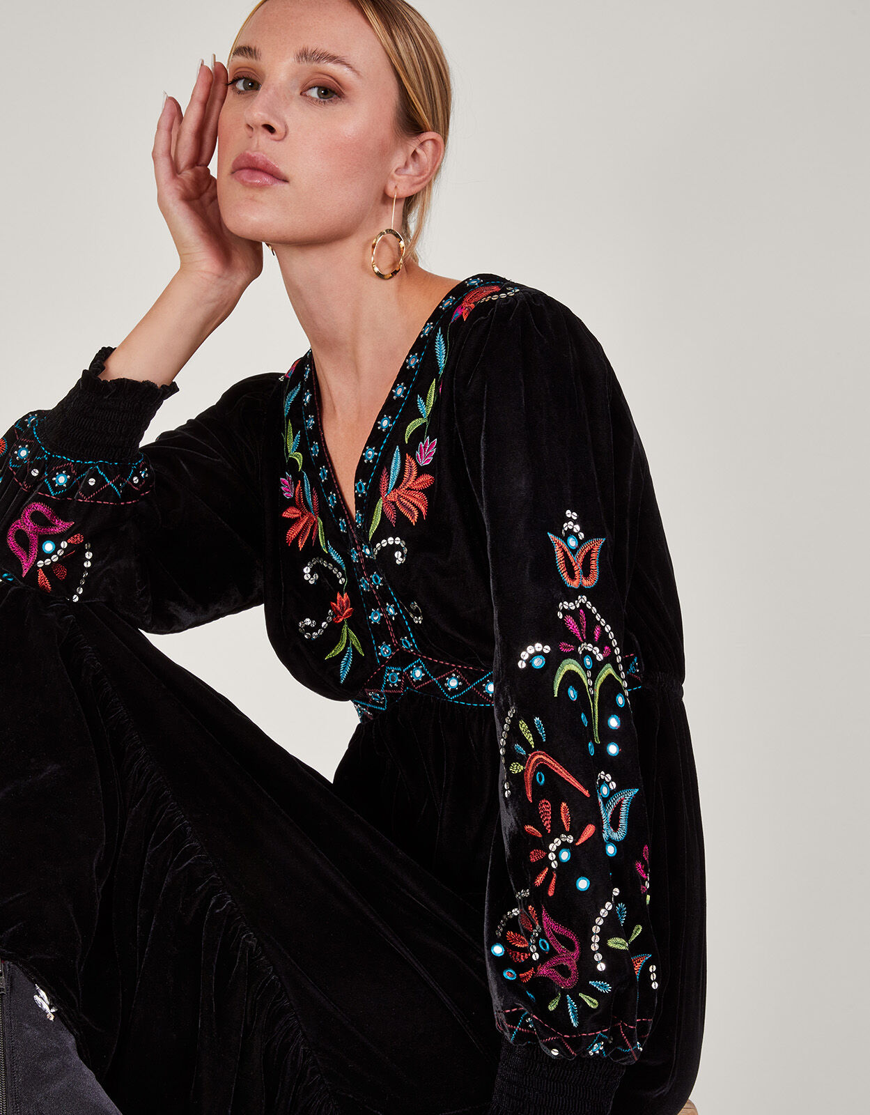 Maeve velvet dress top