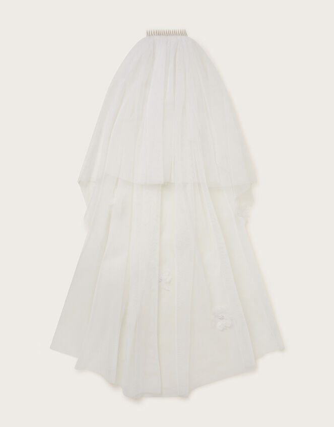 Daisy Embellished Bridal Veil, , large