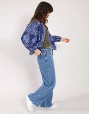 East Print Jacket, Blue (NAVY), large