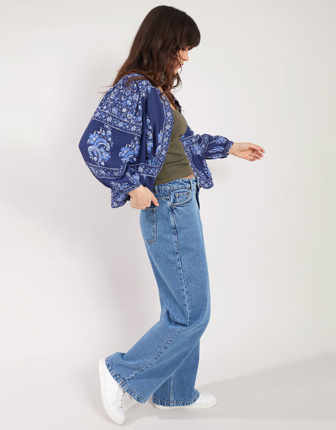 East Print Jacket, Blue (NAVY), large